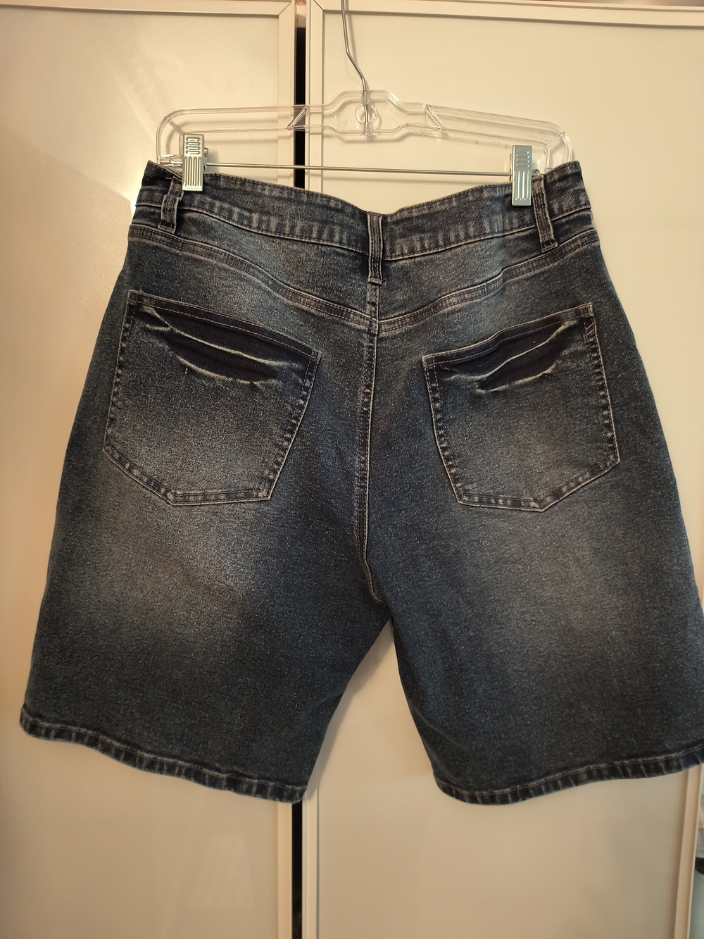 Urban Outfitters Distressed Denim Shorts, Navy Blue sz 32 No Tag SAMPLE - Picture 2 of 5